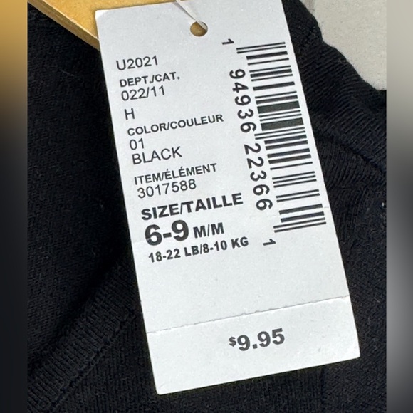 The Children’s Place Classic Black Kids T-Shirt 6-9mo - Picture 4 of 5